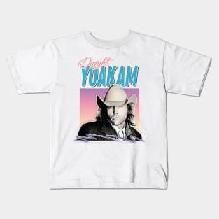 Dwight Yoakam / 80s Styled Retro Design Kids T-Shirt